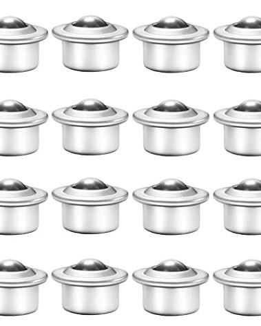 16PCS 5/8 Inch Stainless Steel Ball Transfer Bearing Casters - Universal Base Conveyor Roller Ball for Conveyor, Roller Stand - Load Capacity 33 lbs