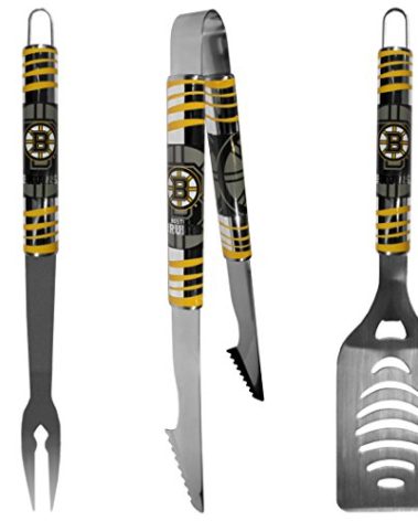 NHL Siskiyou Sports Fan Shop Boston Bruins Tailgater BBQ Set 3 piece Team Color