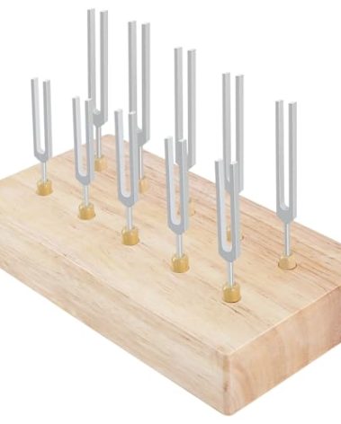 Wooden Tuning Fork Holder - Holds Up to 10 Tuning Forks for Convenient Storage