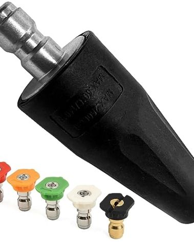 Pressure Washer Turbo Nozzle 2600 PSI 2.0 GPM Rotating Power Washer Tips with 5 Spray Nozzle Tips, 1/4-Inch Quick Connect, Replacement for Greenworks, Karcher, Ryobi and More