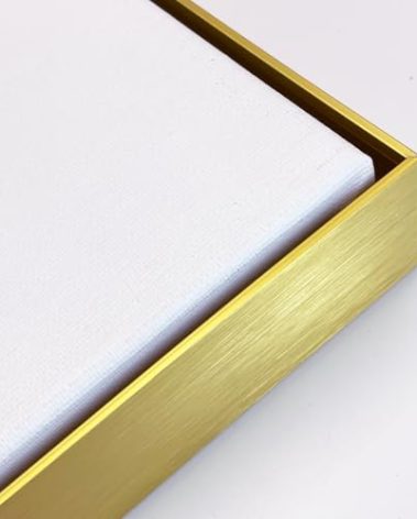 Akfado Gold Floating Frame for 30x40 Canvas Paintings, 1.5” Deep DIY Metal Canvas Floater Frames for Portrait Landscape Prints Art Show Exhibition Gallery Wall Home Office Decor (Gold)