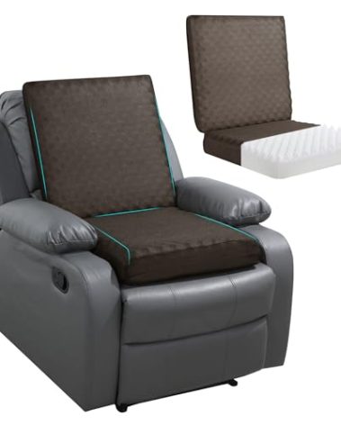 BALAPET Recliner Cushions for Long Sitting, Egg Crate Foam Recliner Cushion for Elderly Reduces Muscle Fatigue and Provides Air Flow, Extra Large Non-Slip Seat Cushion with Back Support(20*20*4in)