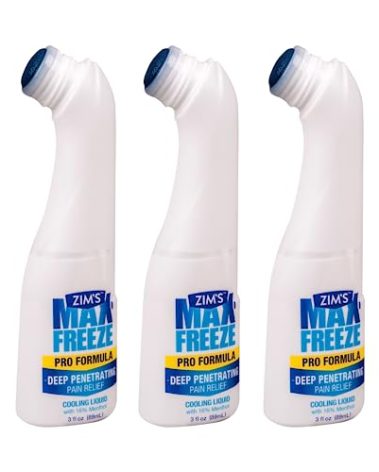 Zim's Max Freeze Liquid | 3 Pack - Pain Relief Topical Analgesic Cooling Liquid for Muscles and Joints Associated with Backaches, Arthritis, Strains, Bruises & Sprains, (P251080-1) 3 Ounce