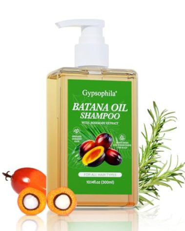 Gypsophila Batana Oil Shampoo for hair growth, Rosemary Shampoo,Nourishing & Rejuvenating for Softness & Volume, Suitable for Men & Women, Reduces Hair Loss (10.14 fl oz)