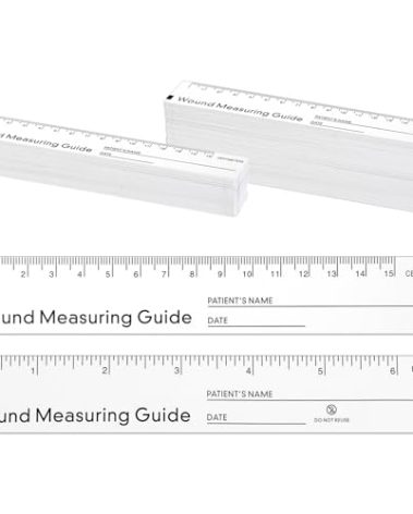 Janlaugh 250 Pcs Wound Ruler 6 Inch Wound Measuring Tape Paper Guide Ruler Double Sided Disposable Paper Tape Measure Measurement Tools for Nurses