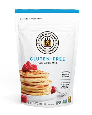 King Arthur Gluten Free Classic Pancake Mix: Fluffy, Delicious Breakfast Delight - Non-GMO, Kosher Certified, 15 oz (Pack of 6) - Makes Perfect Pancakes and Waffles with 21g Whole Grains per Serving