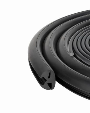 M M SEALS E009-40F EPDM Dense Rubber Window Locking Gasket Weather Stripping Window Seal, Tow-Piece Locking Action (Inline), Fits 3/16" Inch Glass and 3/32" Inch Panel Edge (40 Feet)