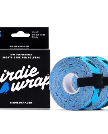 BirdieWrap Golf Sports Wrap - 4-Way Stretch Athletic Tape for Hands and Fingers, Waterproof, Pre-Cut 110 Strips, Blisters, Nicks Protection