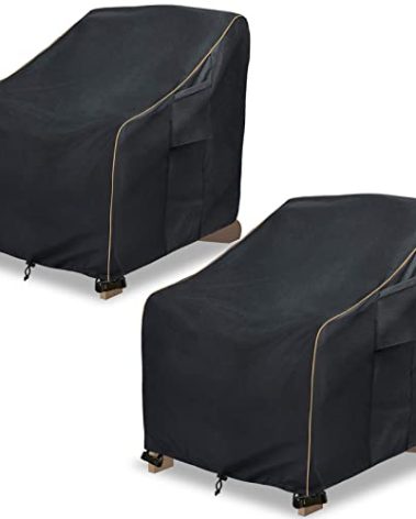 LSongSKY Patio Adirondack Chair Cover 2 Pack,Waterproof Heavy Duty Outdoor Chair Covers,Patio Adirondack Chair Cover for Outdoor Chair,(30W x 34 D x 36 H inches),Black