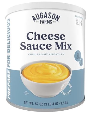 Cheese Sauce Mix Can Emergency Food Supply, 87 Servings, 10 Year Shelf Life - Shelf Stable Cheddar Cheese Powder Canned Food