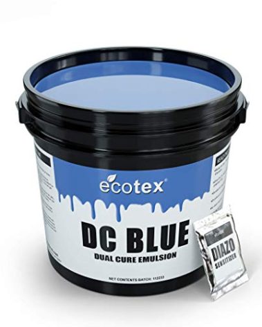 Ecotex® DC Blue Screen Printing Emulsion (Quart - 32 oz.) Diazo Required Photo Emulsion for Silk Screens and Fabric- For Screen Printing Plastisol Ink and Screen Printing Kit, Screen Printing Supplies