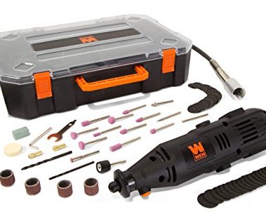 WEN 23103 1-Amp Variable Speed Rotary Tool with 100+ Accessories, Carrying Case and Flex Shaft