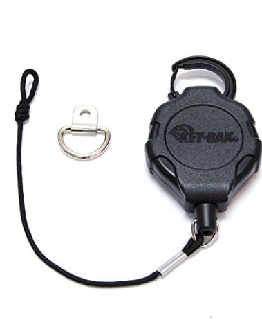 KEY-BAK MIC-BAK CB Radio Retractable Tether, 36" Kevlar Cord, 8" Nylon Attachment Loop, D-Ring Mount Included (0KR3-4A11)