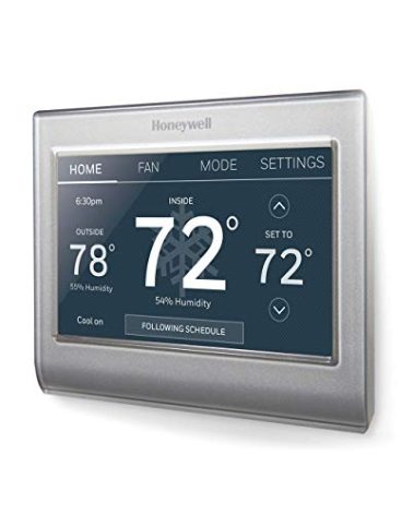 Honeywell Home RTH9585WF1004 Wi-Fi Smart Color Thermostat, 7 Day Programmable, Touch Screen, Energy Star, Alexa Ready, Gray