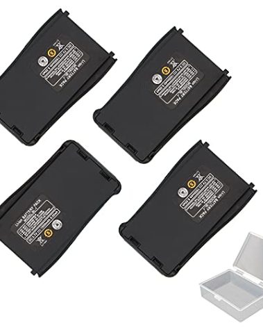 BentMax Rechargeable Walkie Talkies Battery Pack Replacement with Case - Original 1500 mAh Li-ion Battery for Baofeng BF-888S, Arcshell AR-5, Pxton PX-888S Walkie Talkie (4 Pack)