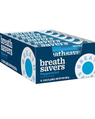 Breathsavers Peppermint Rolled mints, 12 per roll (Pack of 48)