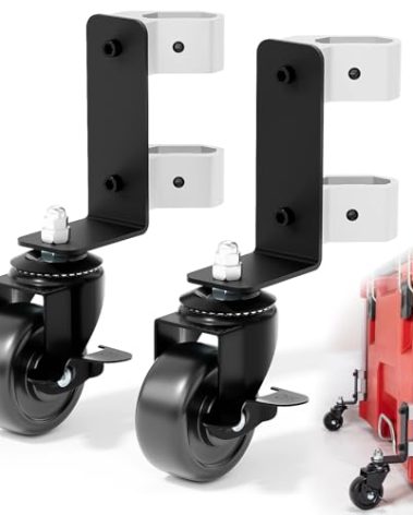 Upgraded 360° Dual Front Wheels, Packout Wheels Compatible with Mil.Waukee Packout Rolling Toolboxes, Packout Toolbox Accessories, 200 Lbs Capacity