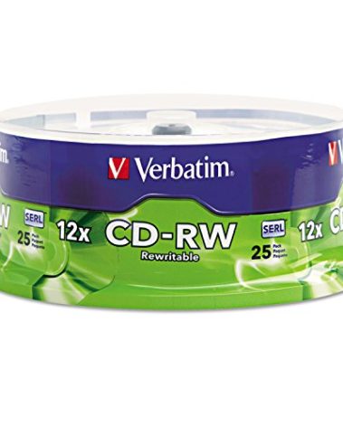 Verbatim CD-RW 700MB 2X-12X Rewritable Media Disc - 25 Pack Spindle