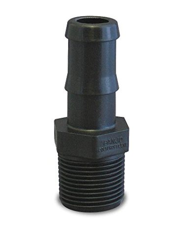 Banjo HB200-150 Polypropylene Hose Fitting, Adapter, 2" NPT Male x 1-1/2" Barbed