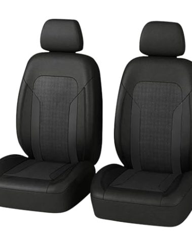 4PCS Cooling Car Seat Covers,Breathable Front Seat Covers with Mesh Construction and Foam Padding,Car Seat Protector to Reduce Back Sweating,Universal Car Interior for Car SUV (Black)