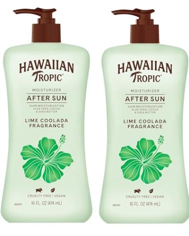 Hawaiian Tropic Lime Coolada After Sun Lotion | After Sun Care, Skin Care, Daily Moisturizing Lotion with Aloe, Cocoa Butter & Shea Butter, 16Fl Oz each Twin Pack