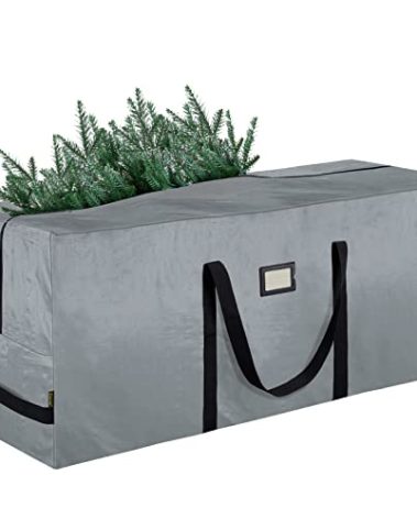 BALEINE 7.5 ft Christmas Tree Storage Bag, Heavy Duty Extra Large Artificial Christmas Tree Bag with Reinforced Handles and Dual Zippers Wide Opening (Gray, 7.5 ft)
