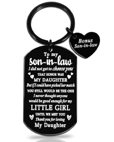 OEHEDOU Fathers Day keychain Gifts For Son-In-Law From Father-In-Law Son In Law Gifts From Mother Birthday Gift For Men Fathers Day Present For Men Unique Best Sons-In-Law Presents