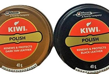 Kiwi Shoe Polish Paste Black and dark tan [Pack Of 2 (one each)]