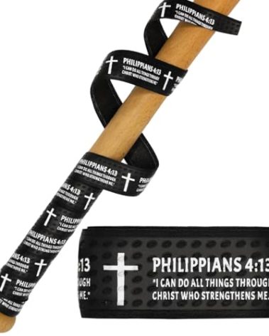 Piemow Baseball Bat Grip Tapes, Faith Cross Bat Grip Tape, 1.5mm Precut and Full Adhesive Baseball Wrist Tape, Scripture Designs Non-Slip Religious Baseball Grip Tapes Gifts for Sports