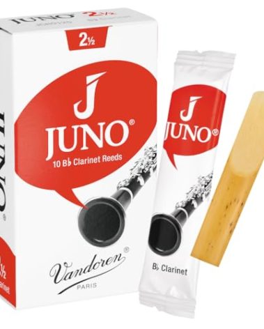 Vandoren JUNO Bb Clarinet Reeds, Strength 2.5, Box of 10, JCR0125