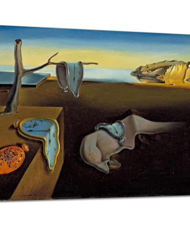 msspart Salvador Dali Canvas Wall Art - The Persistence of Memory Painting Classic Artwork Print, Famous Picture Poster for Home Decor - 12"x16"