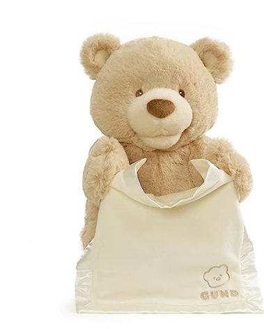 GUND Peek-A-Boo Teddy Bear Plush, Animated Stuffed Animal for Babies and Newborns, 11.5"