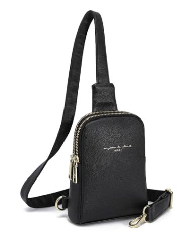 INICAT Anti Theft Crossbody Bags for Women Small Sling Bag Travel Essentials Fanny Packs Cross Body Purses Birthday Gifts(Black)