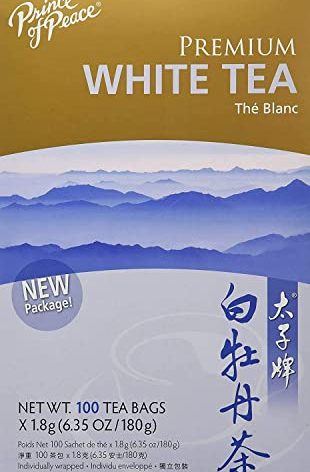 Prince of Peace Premium White Tea, 100 Tea Bags – White Tea Bags – Prince of Peace – White Peony Tea – Camellia Sinensis Tea Bags – Prince of Peace Tea – Premium Grade Tea