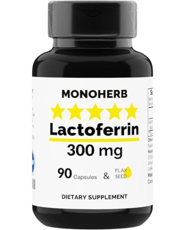 MONOHERB Lactoferrin 300 mg per Capsule - 90 Vegetarian Capsules