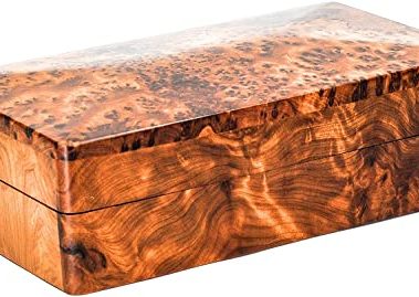 BAZAARDI Hand Carved Wooden Multipurpose Keepsake Jewelry Decorative Art Box Storage Organizer (Large wood Box,Antique) (Medium)