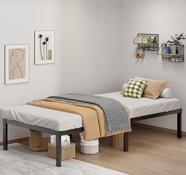 LUMUNANCE Metal Bed Frame Twin XL Size - 14 Inch Heavy-Duty Twin XL Platform Bed Frame No Box Spring Needed, Easy Assembly, Noise-Free, Sturdy Mattress Foundation, Underbed Storage Space