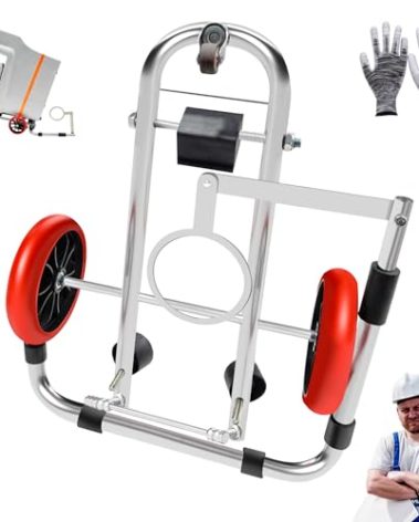 Toilet Lifting Tool - Portable Installation Jack with Foldable Cart, Heavy-Duty Wheels for Easy Toilet Repair, Move & Positioning by Plumbers