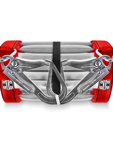 Collapsible Fire Escape Ladder, Fire Ladder 3 Story with Widen Feet, Reusable & Anti-Slip Emergency Ladders for Windows and Balcony