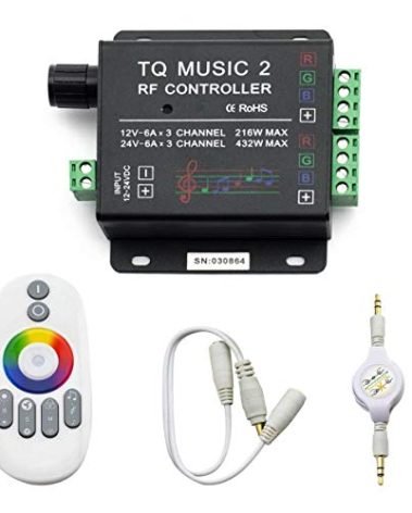 SUPERNIGHT LED RGB Music Touch Controller RF Sensitivety Backlight RF Remote Touching Color 3.5MM Audio 15 Music Modes LED Light Strip Controller