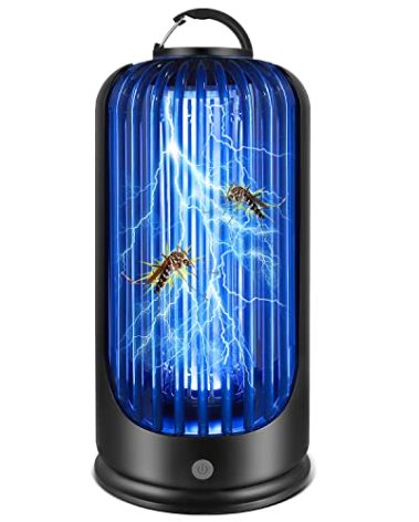 Bug Zapper 2000V High Powered UV Light Electric Mosquito Zapper Waterproof Mosquito Killer Lamp Light-Emitting Flying Insect Control Lamp for Home, Patio, Backyard, Camping