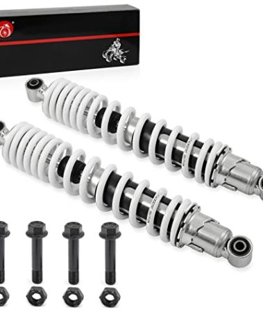 2 Pcs Front Left Right Shocks Absorber Spring & Bolt lock Nut Compatible with Yamaha Banshee 350 YFZ350 1987-2006 3GG-23350-20-36 90105-10388-00