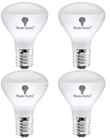 4 Pack R14 LED Bulb 4W E17 Base Mini Reflector Floodlight Light Bulb Dimmable 2700K Warm White - 40W Equivalent - e17 LED Bulb Dimmable E17 Intermediate Base Mini Light Bulbs, Curio Cabinet Light Bulb