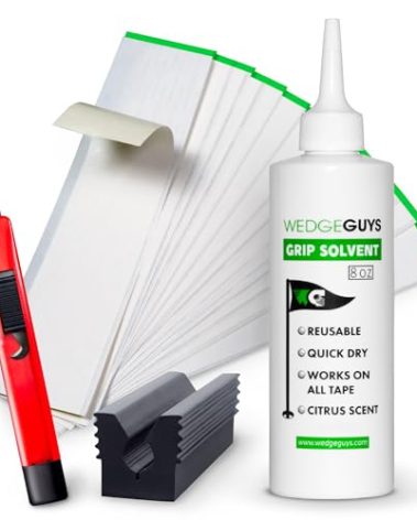 Wedge Guys Golf Grip Kits for Regripping Golf Clubs - Professional Quality - Options Include Hook Blade, 15 or 30 Tape Strips, 5 or 8 oz Solvent, Grip Tape Remover, Bench Vise & Rubber Clamp