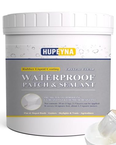 Liquid Waterproof Sealant, Hupeyna Invisible Water Proof Agent Transparent Repairing Leak Waterproof Adhesive, Indoor & Outdoor Waterproof Coating 35oz