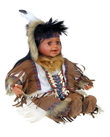 22" Collectible Native American (Indian) Vinyl Doll - VM221076 (Harsha)