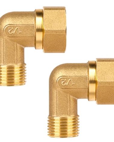 TCEUMIK Old Clawfoot Bath Tub Mount Faucet Elbows Installation Kit Adapter Connector for Faucet to Water Line 3/4'' IPS Female to 1/2'' IPS Male, 1 Pair