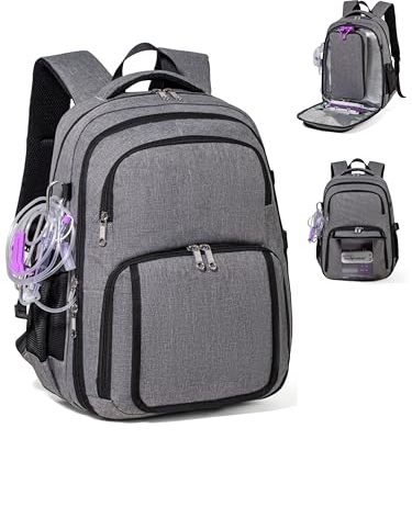 Feeding Tube Backpack for G J GJ Tube G tube Accessories Supplies Backpack for Enteral Feeding Pump Bags Fits 500ml to 1200ml for Adults (Grey2)