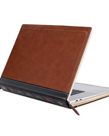 MOSISO Compatible with MacBook Pro 16 inch Case 2025-2021 M4 A3403 A3186 M3 A2991 M2 A2780 M1 A2485/2019 2020 A2141,PU Leather Laptop Sleeve Vintage Retro Zippered Portfolio Protective Cover,Brown