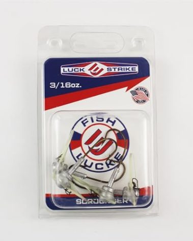 Luck E Strike Original Scrounger Jig Head (3/16 Ounce Long Bill) Creates Realistic Swimming Action to Soft Plastic Fishing Baits